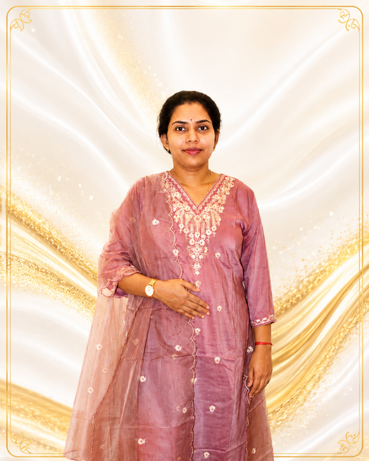 Premium Fabric Embroidery Kurti with Dupatta