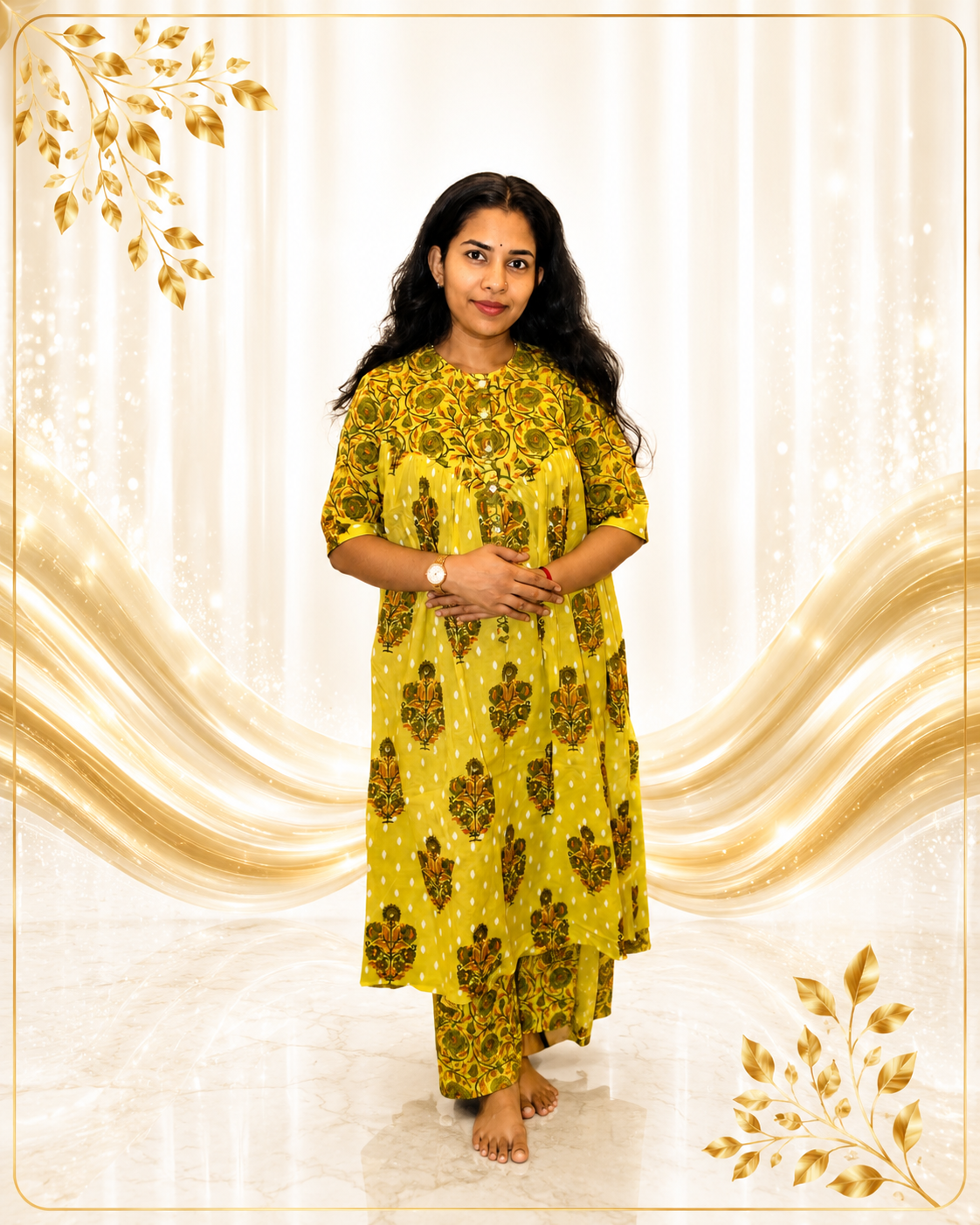 Exquisite Cotton Fabric Anarkkali with Palazzo