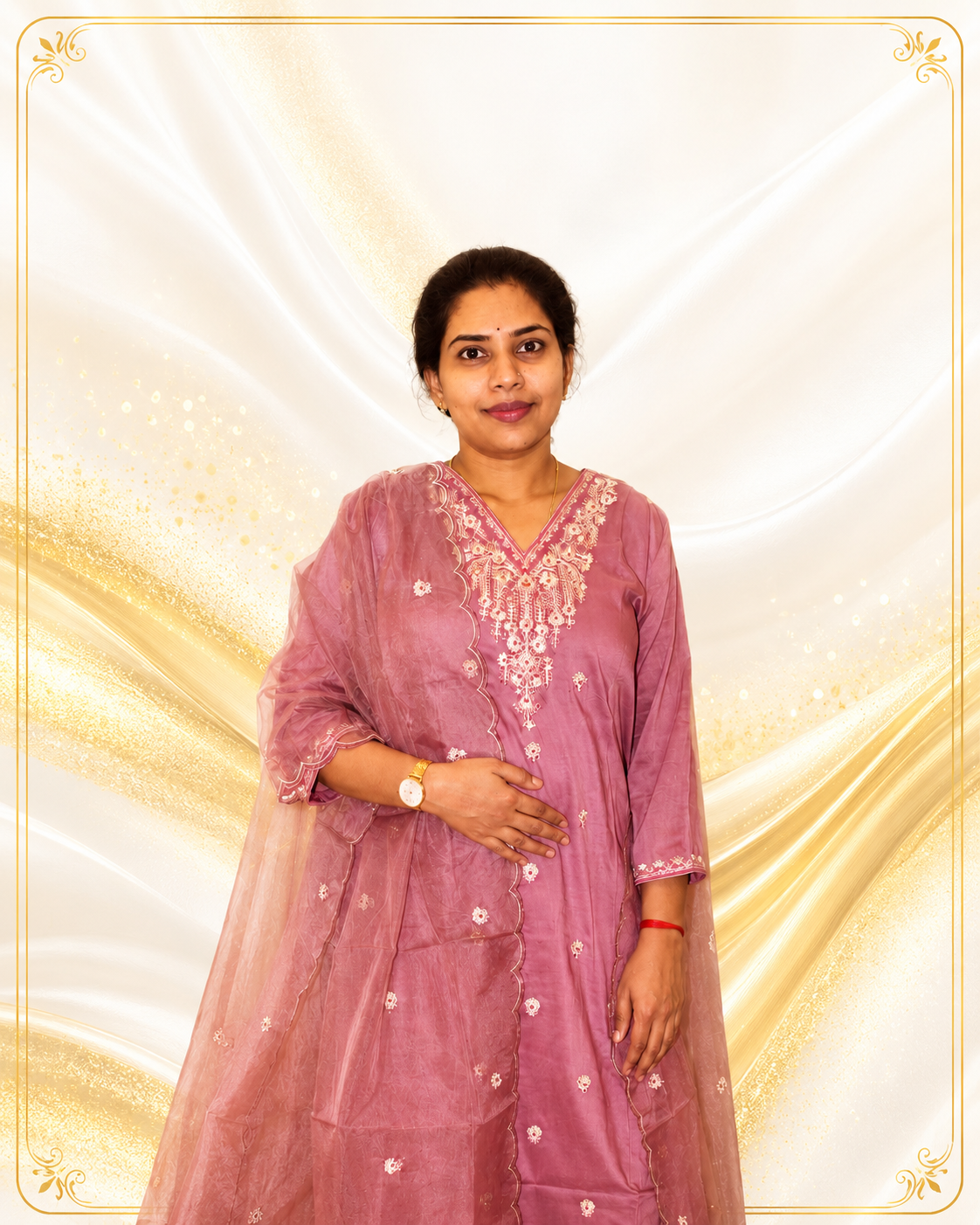 Premium Fabric Embroidery Kurti with Dupatta