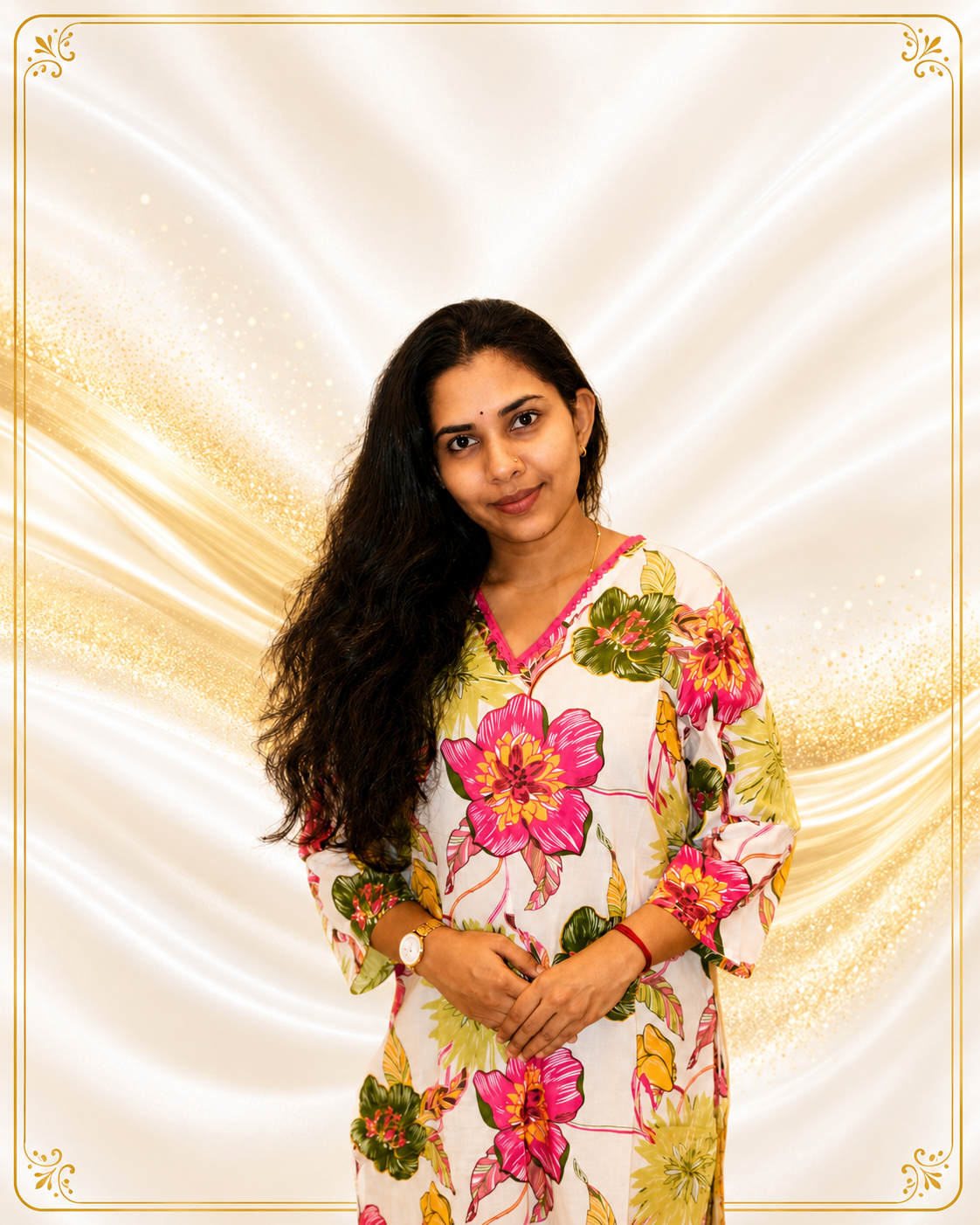 Premium Fabric Floral Printed Kurti with Palazzo